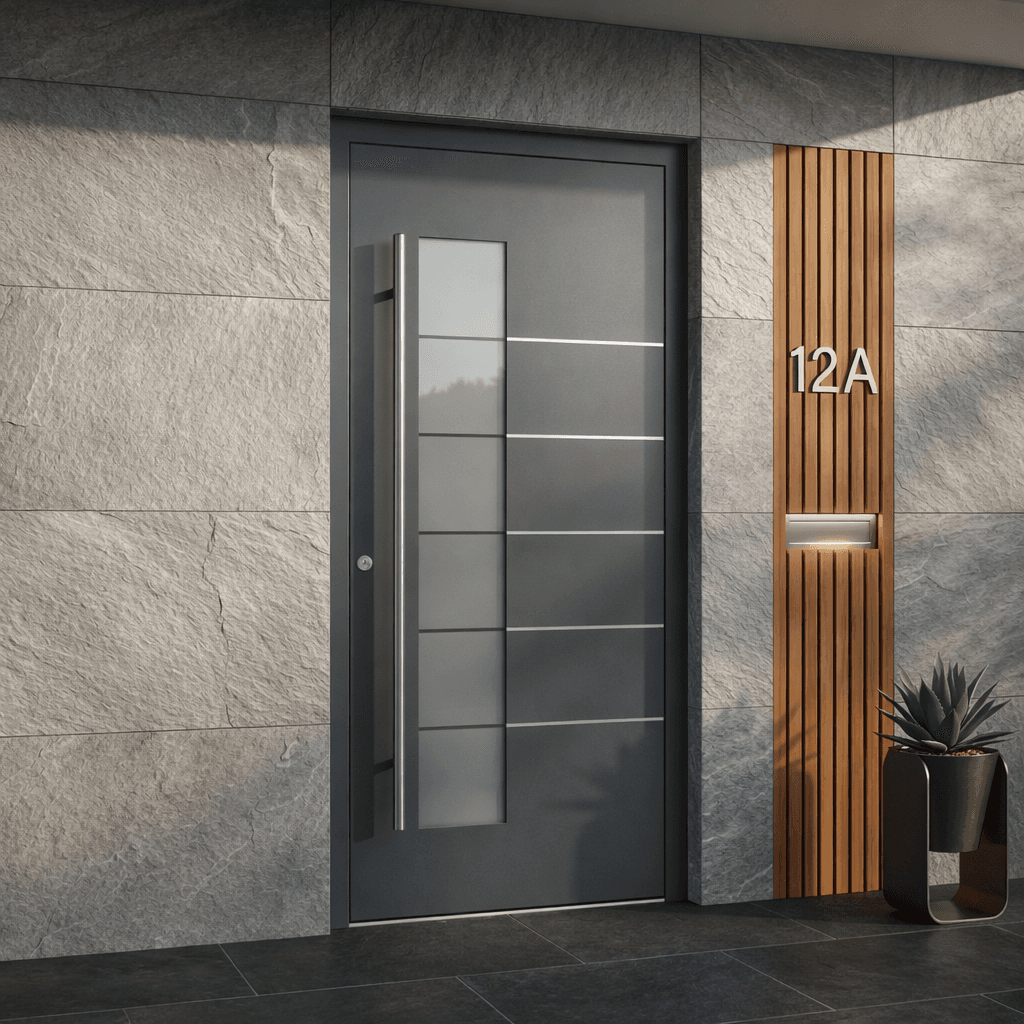 Linea L-104 — contemporary door with integrated glazing