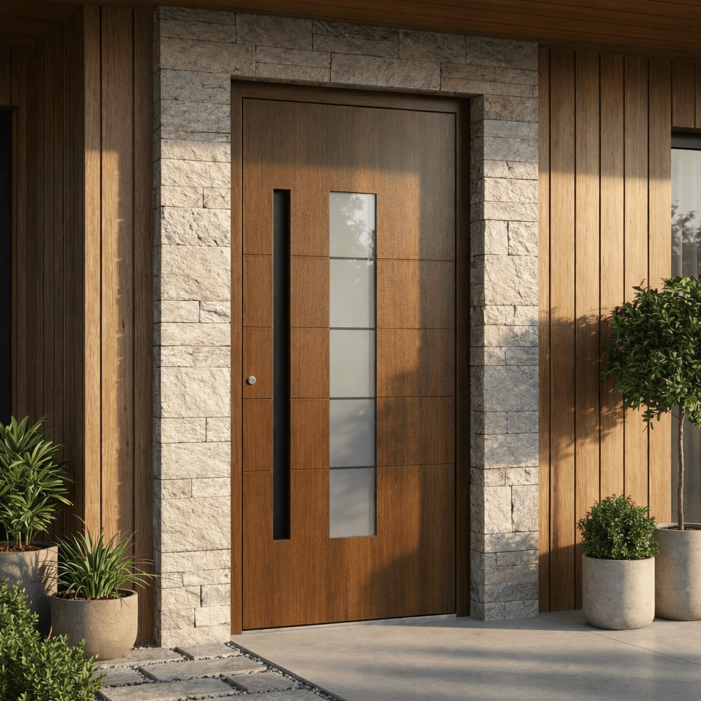 Linea L-105 — walnut timber door