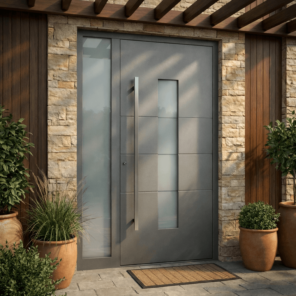 Linea L-106 — natural timber door in a warm tone