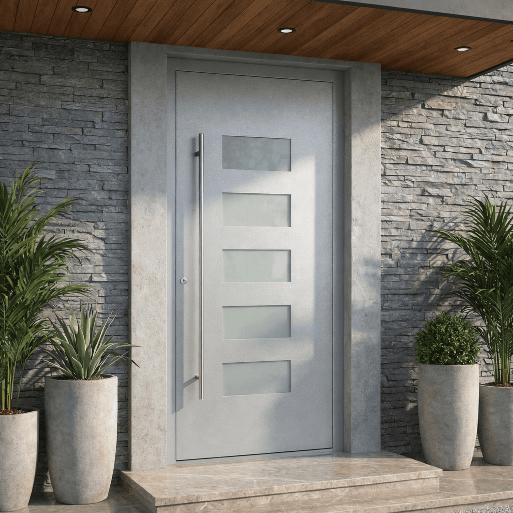 Linea L-109 — white door with horizontal glazing